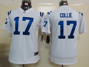 Youth Nike Colts 17 Collie White Game Jerseys