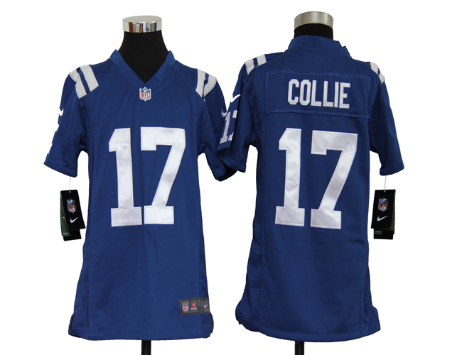 Youth Nike Colts COLLIE 17 Blue Jerseys