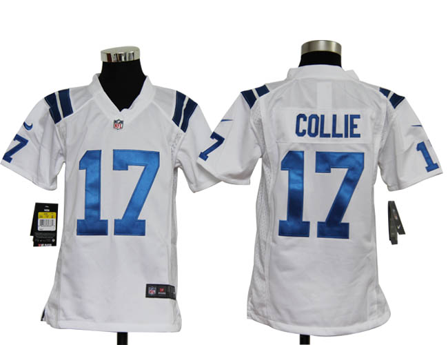 Youth Nike Colts COLLIE 17 white Jerseys