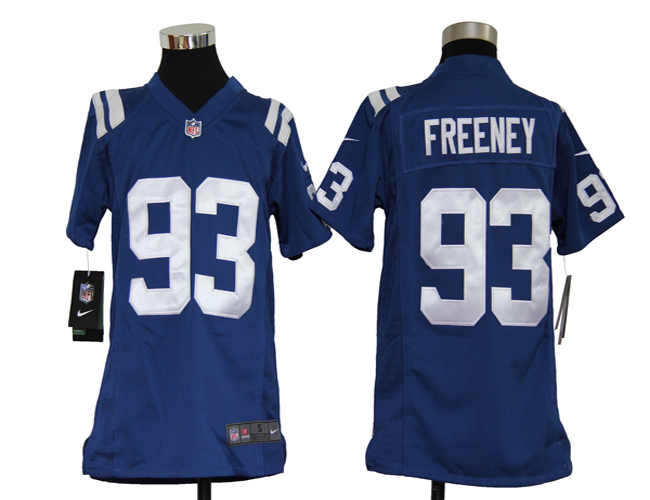 Youth Nike Colts FREENEY 93 Blue Jerseys - Click Image to Close