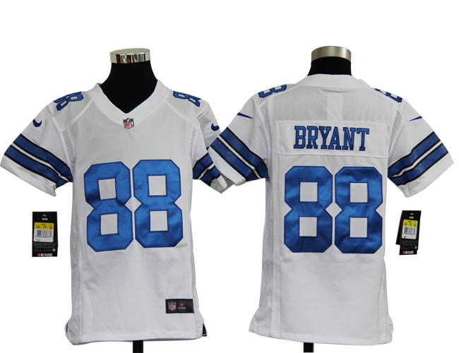 Youth Nike Cowboys 88 Bryant white Jersey