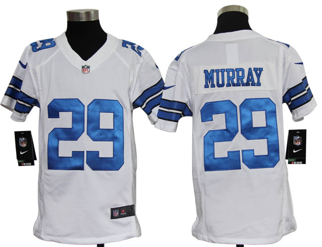 Youth Nike Cowboys MURRAY 29 White Game Jerseys