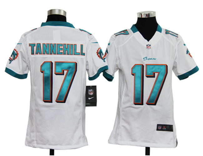 Youth Nike Dolphins TANNEHILL 17 White Jerseys