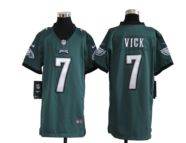 Youth Nike Eagles 7 Vick green Jersey