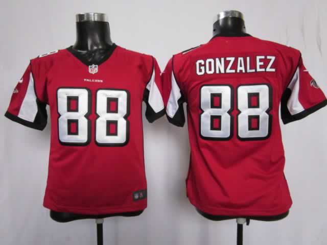Youth Nike Falcons 88 Gonzalez Red Game Jerseys