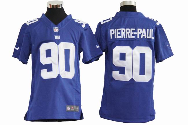 Youth Nike Giants FIERRE-PAUL 90 Blue Jerseys - Click Image to Close