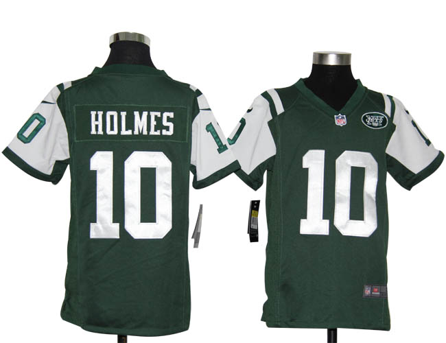 Youth Nike Jets HOLMES 10 green Game Jerseys