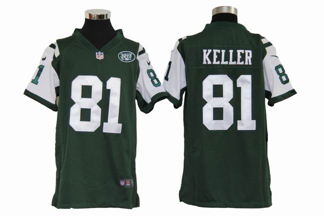 Youth Nike Jets KEllER 81 Green Game Jerseys - Click Image to Close
