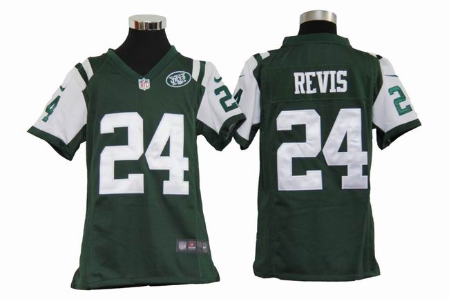 Youth Nike Jets REVIS 24 Green Game Jerseys