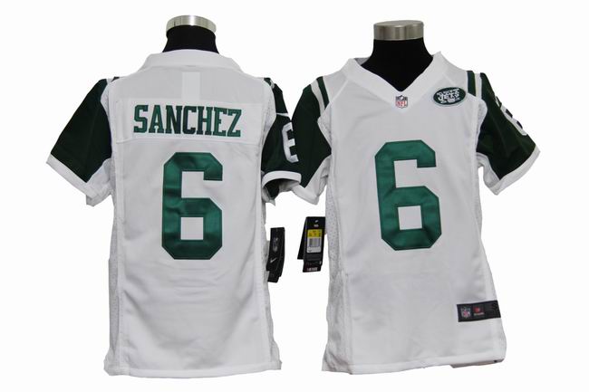 Youth Nike Jets SANCHEZ 6 White Jerseys - Click Image to Close