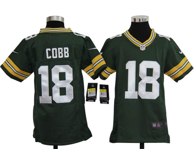 Youth Nike Packers 18 Cobb green Jerseys