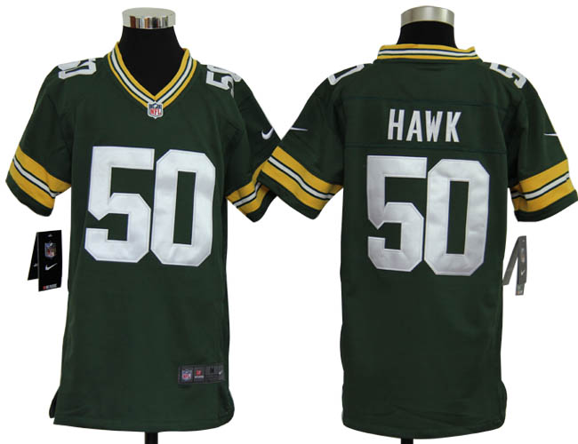 Youth Nike Packers 50 Hawk green Jerseys
