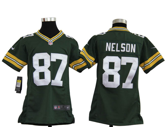 Youth Nike Packers 87 Nelson green Jerseys