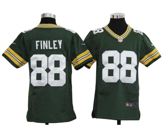Youth Nike Packers 88 Finley green Jerseys - Click Image to Close