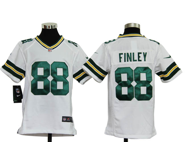 Youth Nike Packers 88 Finley white Jerseys