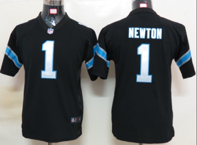 Youth Nike Panthers 1 Newton Black Jersey
