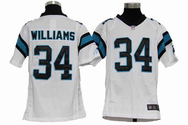 Youth Nike Panthers 34 Williams white Jersey