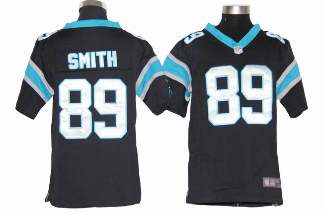Youth Nike Panthers 89 Smith Black Jersey