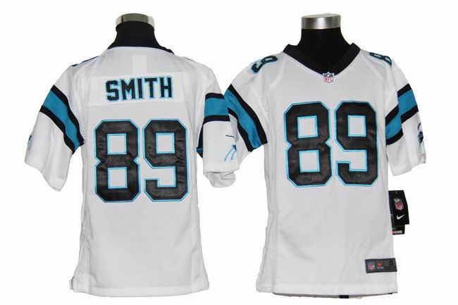 Youth Nike Panthers 89 Smith white Jersey
