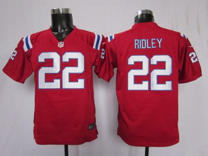 Youth Nike Patriots 22 Ridley Red Game Jerseys