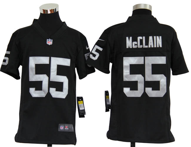 Youth Nike Raiders 55 McCLAIN Black Jersey
