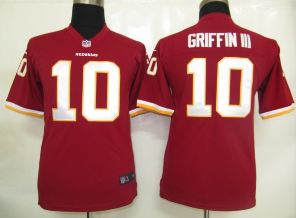 Youth Nike Redskins 10 Griffin III Red Game Jerseys