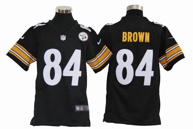 Youth Nike Steelers 84 Brown Black Jerseys