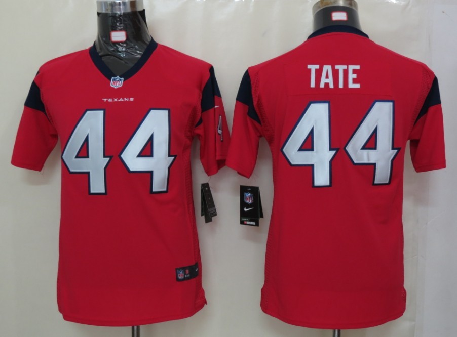 Youth Nike Texans 44 Tate Red Jerseys