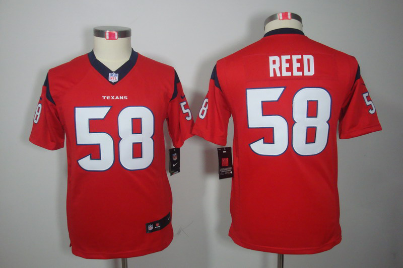 Youth Nike Texans 58 Reed Red Game Jerseys