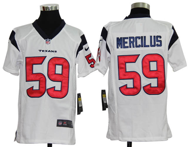 Youth Nike Texans 59 Mercilus white Jerseys
