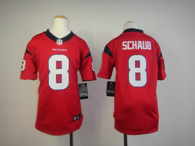 Youth Nike Texans 8 Schaub Red Game Jerseys