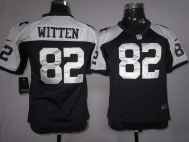 Youth Nike cowboys 82 Witten Blue Thanksgiving Jersey