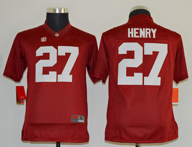 Alabama Crimson Tide 27 Henry Red Youth Jerseys - Click Image to Close