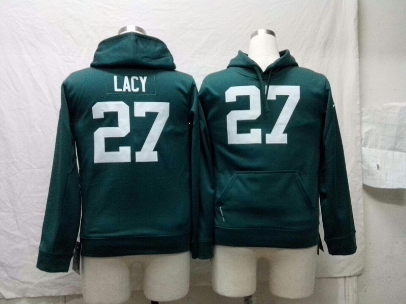 Nike Packers 27 Lacy Green Hooded Youth Jerseys