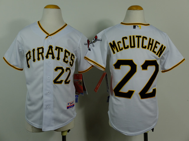 Pirates 22 McCutchen White Youth Jersey