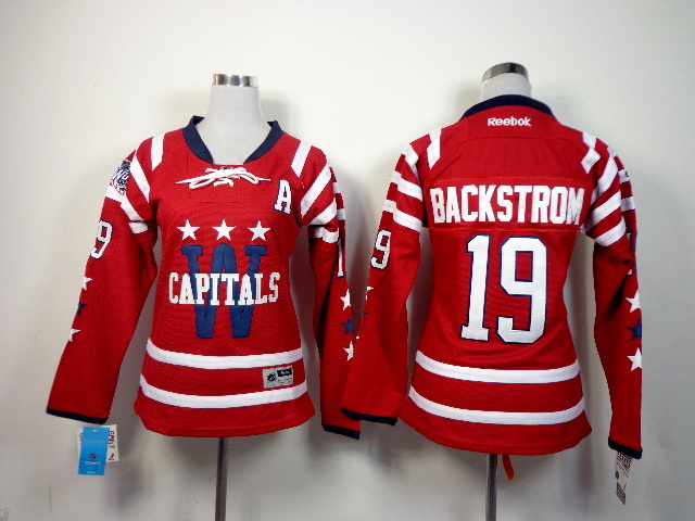 Capitals 19 Backstrom Red Women Jersey - Click Image to Close
