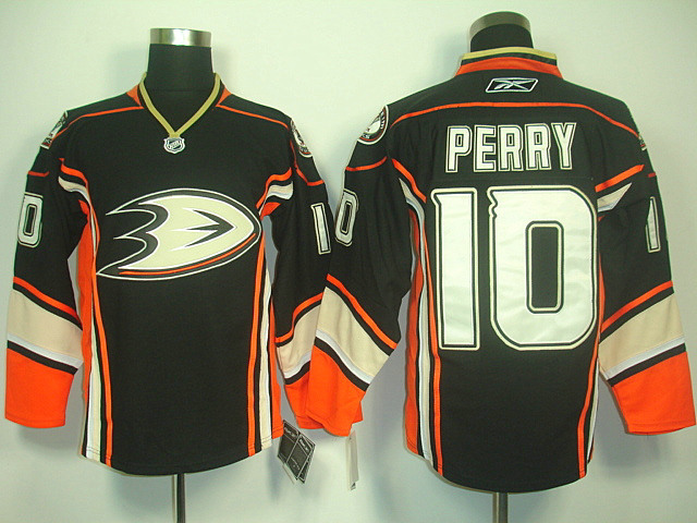 Ducks 10 Perry Black Jerseys