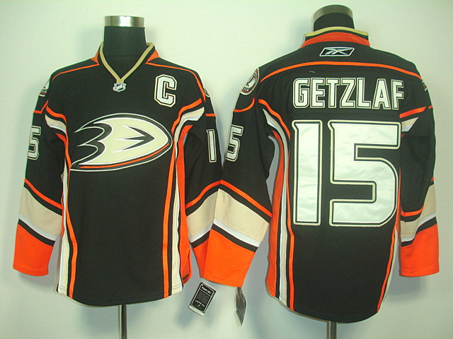 Ducks 15 Getzlaf Black Jerseys