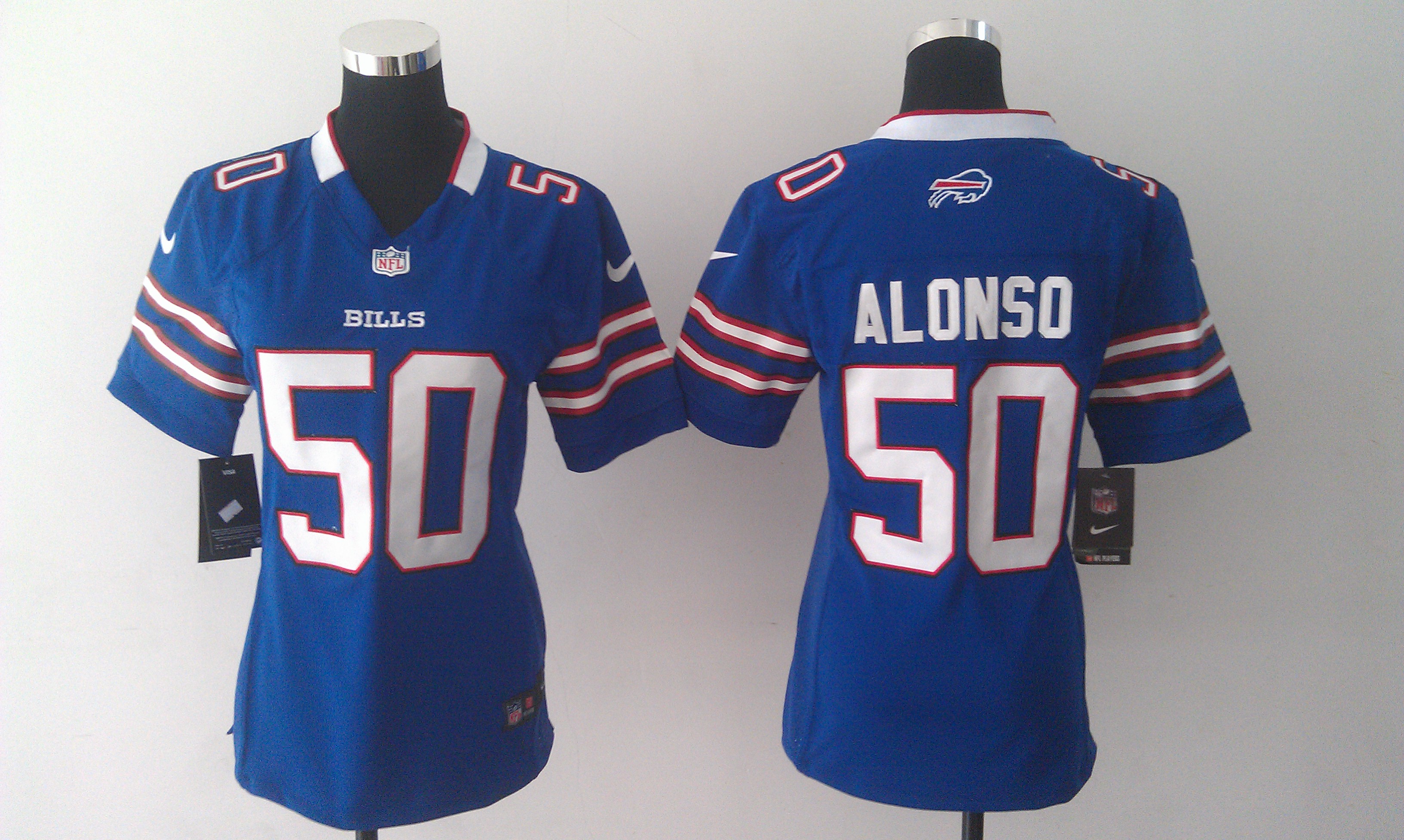 Nike Bills 50 Alonso Blue Women Game Jerseys
