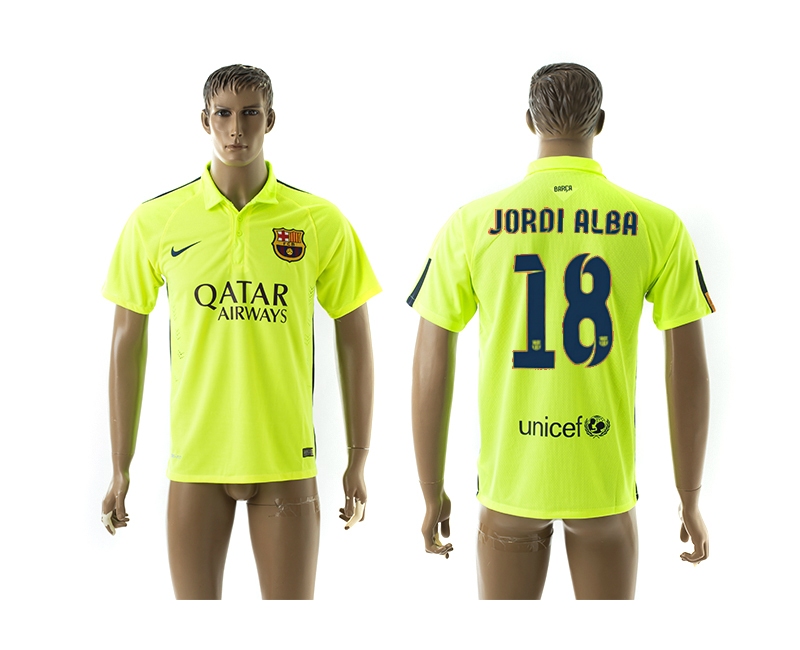 2014-15 Barcelona 18 Jordi Alba Third Away Thailand Jerseys