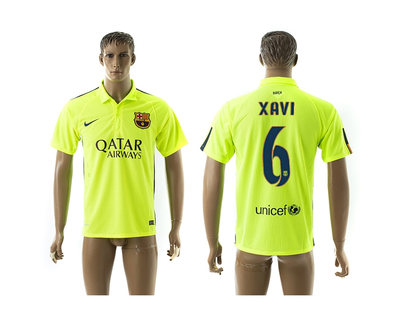2014-15 Barcelona 6 Xavi Third Away Thailand Jerseys