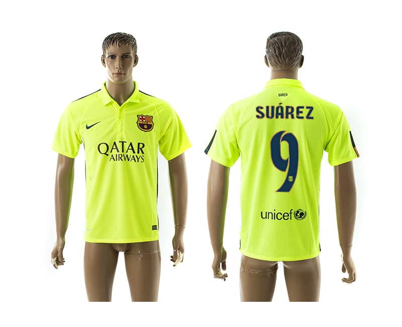 2014-15 Barcelona 9 Suarez Third Away Thailand Jerseys
