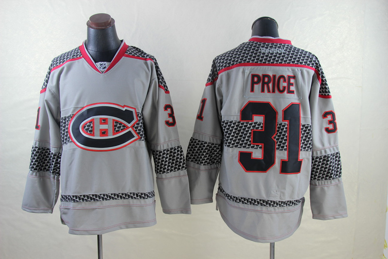 Canadiens 31 Price Charcoal Cross Check Premier Fashion Jerseys