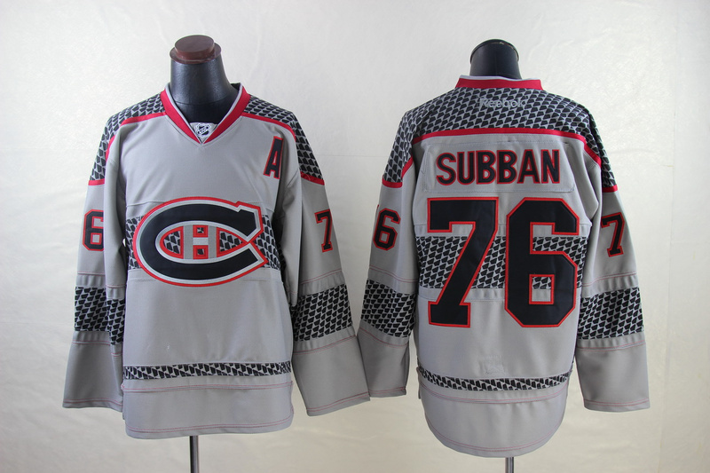 Canadiens 76 Subban Charcoal Cross Check Premier Fashion Jerseys