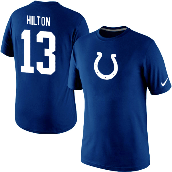 Nike Colts 13 Hilton Blue Fashion T Shirts