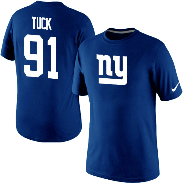Nike Giants 91 Tuck Blue Fashion T Shirts