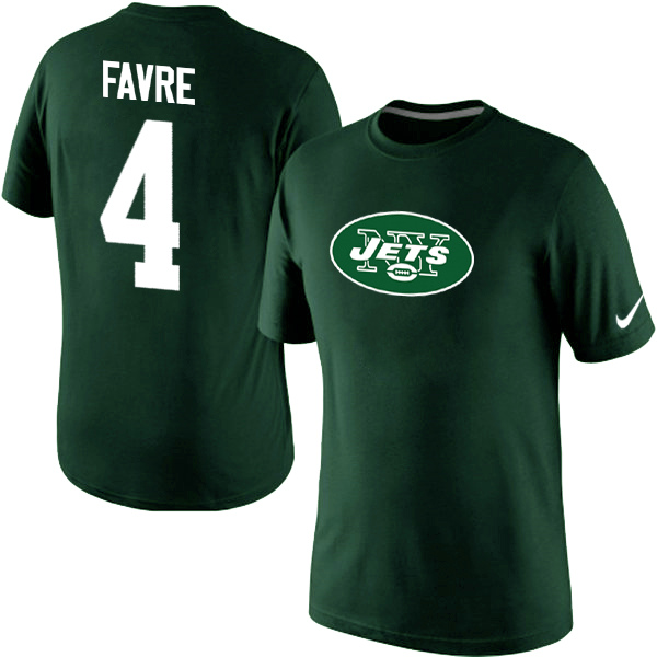 Nike Jets 4 Favre Green Fashion T Shirts