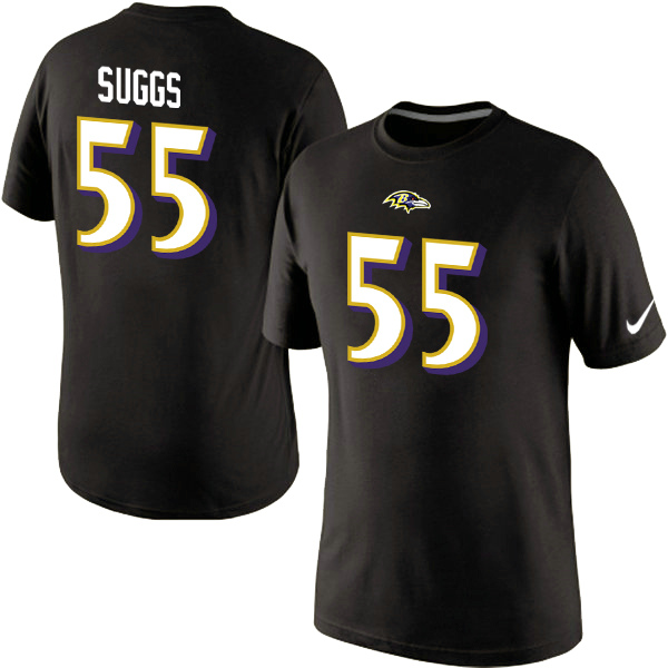 Nike Ravens 55 Sugg Black Fashion T Shirts2 - Click Image to Close