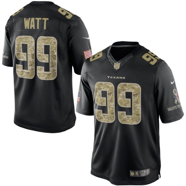 Nike Texans 99 Watt Black Salute To Service Limited Jerseys