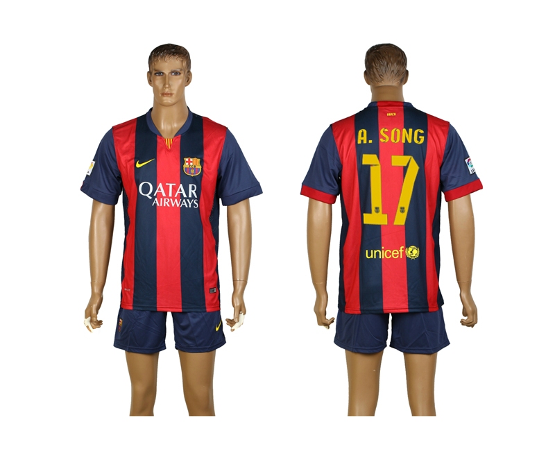 2014-15 Barcelona 17 A.Song Home Soccer Jersey
